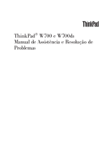 Lenovo THINKPAD W700 Manual De Assistência E Resolução De Problemas