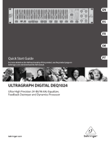 Behringer Ultragraph Digital DEQ1024 Guia rápido