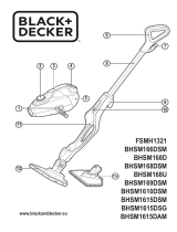 Black & Decker Bhsm166dsm-qs - Balai Vapeur Multifonctions - Gant Steamitt - 11 Accessoires - 1600w Manual do usuário