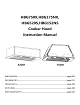 Hoover HBG750X Cooker Hood Manual do usuário