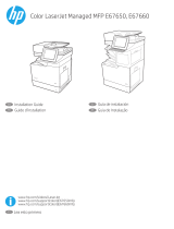 HP Color LaserJet Managed MFP E67650 Guia de instalação