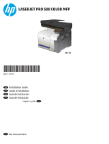 HP LaserJet Pro 500 Color MFP M570 Guia de instalação