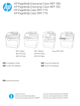 HP PageWide Color MFP 774 Printer series Guia de instalação