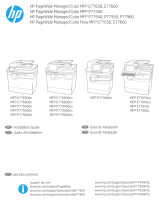 HP PageWide Managed Color MFP E77650-E77660 Printer series Guia de instalação