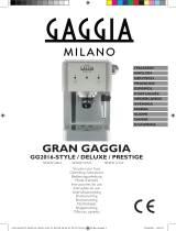 Gaggia GG2016-STYLE Coffee Machine Manual do proprietário