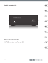 Klark Teknik VNET2-AES INTERFACE VNET2 Connection Interface for AES3 Guia rápido