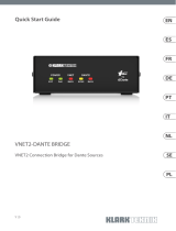 Klark Teknik VNET2-DANTE BRIDGE Guia rápido