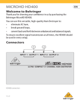 Behringer Microhd HD400 Manual do usuário