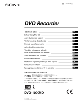 Sony DVO-1000MD Manual do usuário