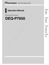 Pioneer DEQ-P7650 Instruções de operação