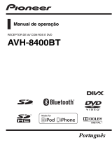 Pioneer AVH-8400BT Manual do usuário