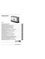 Morphy Richards 2 slice Fusion ‘long’ slot toaster Manual do usuário