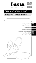 Hama 00177078 BTH Run and BTH Active Bluetooth Stereo Headset Manual do proprietário
