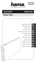 Hama 00187238 ALU15HD Power Pack 15000 mAh Manual do proprietário