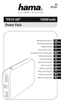 Hama PD10-HD Power Pack, 10000 mAh, anthracite Manual do proprietário