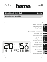 Hama 00186352 Jumbo Digital Radio Wall Clock Manual do proprietário