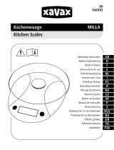 Xavax 00106993 Milla Kitchen Scales Manual do usuário