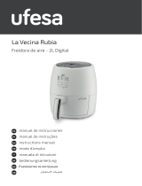 UFESA B0B5V2C1GS Twist 2L Oil-Free Air Fryer Manual do usuário