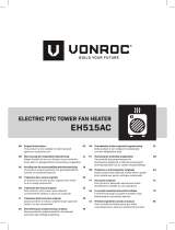 Vonroc EH515AC Electric PTC Tower Fan Heater Manual do usuário