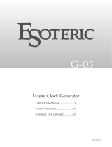 Esoteric G-05 Manual do proprietário