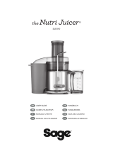 Sage SJE410 the Nutri Juicer Manual do usuário