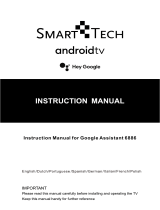 SMART TECH LE-55Z1-6886 55 Inch Android TV for Google Assistant 6886 Manual do usuário