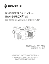 Pentair Max-E-Pro XF VS Manual do usuário