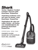 Shark CZ2000 / CZ500 Series Vertex Bagless Corded Canister Vacuum Manual do usuário