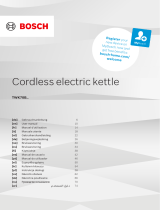 Bosch TWK70B Series Cordless Electric Kettle Manual do usuário