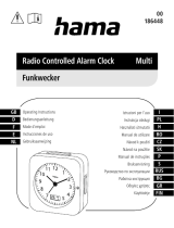 Hama 00186448 Radio Controlled Alarm Clock Manual do usuário