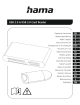 Hama 00124024 USB 2.0 and USB 3.0 Card Reader Manual do usuário