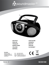 Soundmaster SCD5100 Radio CD Player Manual do usuário