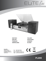 Soundmaster PL895 Elite Line Wooden Retro Vinyl Records Player Manual do usuário