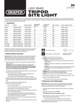 Draper 03195 LED SMD Tripod Site Light Instruções de operação