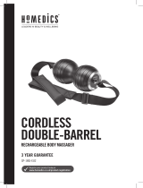 HoMedics SP-180J-EU2 Cordless Double-Barrel Rechargeable Body Massager Manual do usuário