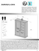 Forte DURV521L-C818 DURO Highboard Display Cabinet Manual do usuário