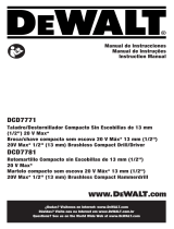 DeWalt DCD7771 20V Cordless Brushless Drill Manual do usuário