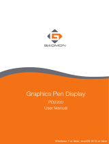 GAOMON PD2200 Graphics Pen Display Manual do usuário