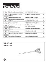 Makita VR001G Cordless Concrete Vibrator Manual do usuário