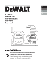 DeWalt DCLE34020 Cordless Cross Line Green Laser Kit Manual do usuário