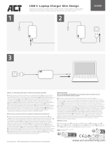 ACT AC2005 USB-C Laptop Charger Slim Design Guia de instalação