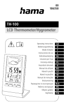 Hama 00186358 TH-100 LCD Thermometer/Hygrometer Manual do usuário