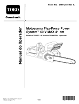 Toro Cordless Battery Chainsaw Flex-Force Power System 60V MAX* 51845T Manual do usuário