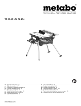 Metabo TS 36-18 LTX BL 254 Cordless Table Saw Manual do usuário