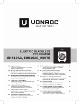 Vonroc EH519AC Electric Bladeless PtC Heater Instruções de operação