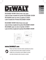 DeWalt DCLE34220 12V/20V 2-Dot Cross Line Laser Manual do usuário