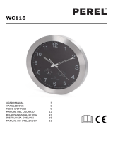 Perel PEREL WC118 ALUMINIUM WALL CLOCK Manual do usuário