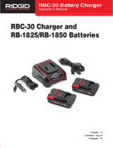 RIDGID 18V Advanced Lithium Batteries and Charger Manual do usuário