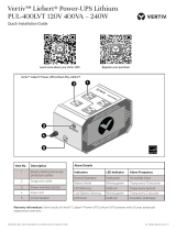 Vertiv Liebert® Power-UPS Lithium PUL-400LVT 120V 400VA – 240W Quick Installation Guide
