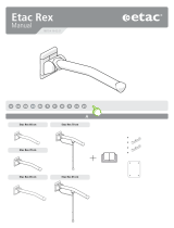 Etac Rex wall mounted toilet arm support Manual do usuário